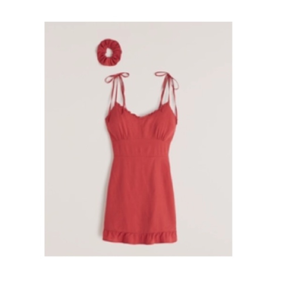 NWT Abercrombie & Fitch Slim Waist Mini Sundress with Scrunchie